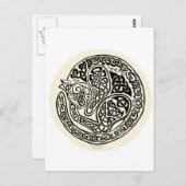 Cat Dreams Celtic Black Ivory Briefkaart (Voorkant / Achterkant)