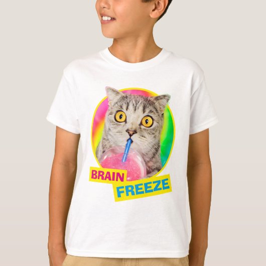 Cat Drink Slushie T-shirt (Voorkant)