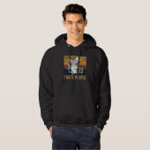 Cat drinking coffee and hate people  I hate People Hoodie (Voorkant volledig)