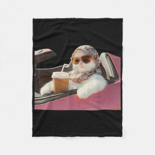 Cat Driving Meme Rage is het consumeren van mij Ge Fleece Deken