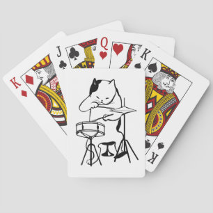 CAT DRUMMER SPELEN KAARTEN