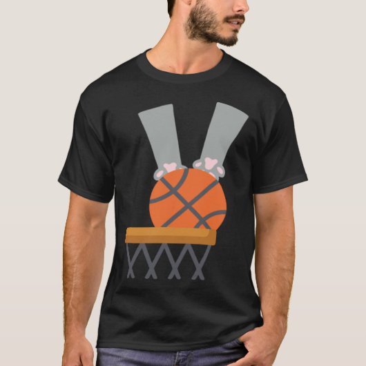 Cat Dunk cat dunking a basketball paws net T-shirt (Voorkant)