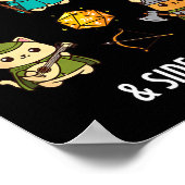 Cat Easily Distracted By Cat & Side Quests Rpg Poster (Hoek)