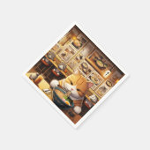 Cat Eating Ramen v1 Servet (Hoek)