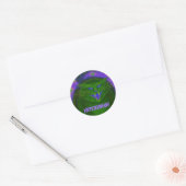 Cat effrayant Vert 'MEEEOOOWWW!' autocollant (Enveloppe)