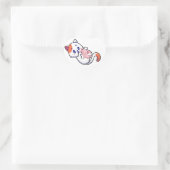 Cat en Axolotl Kawaii Neko Anime Hart Sticker (Tas)