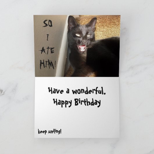 CAT- EN BIRD-kaart VOOR TWEEDE DAGEN Kaart (Binnen)