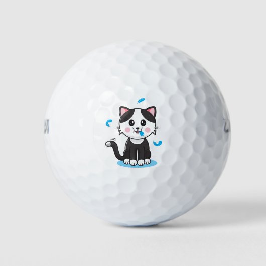 Cat en Feathers Golf Balls Golfballen (Voorkant)