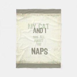 Cat en ik zijn allemaal over de nippelflens fleece deken