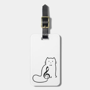 CAT- EN MUZIEKOPMERKING BAGAGELABEL