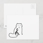 CAT- EN MUZIEKOPMERKING BRIEFKAART (Voorkant / Achterkant)