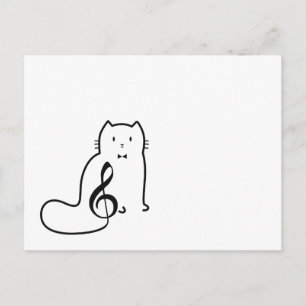 CAT- EN MUZIEKOPMERKING BRIEFKAART