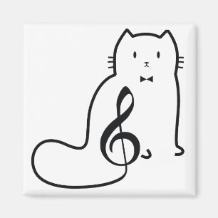 CAT- EN MUZIEKOPMERKING MAGNEET