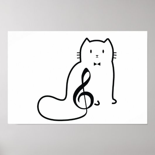 CAT- EN MUZIEKOPMERKING POSTER (Voorkant)