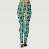 Cat en pizza grappig patroon leggings (Achterkant)