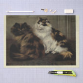 Cat Ephemera Decoupage Tortoiseshell Zwart Wit Tissuepapier (Craft)