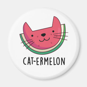 Cat-ermelon Funny Cat Watermelon Pun Magneet