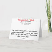 Cat et carte Valentine Rose (Dos)