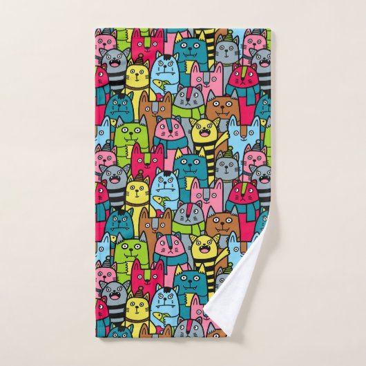 Cat et kitten (Serviette à main)