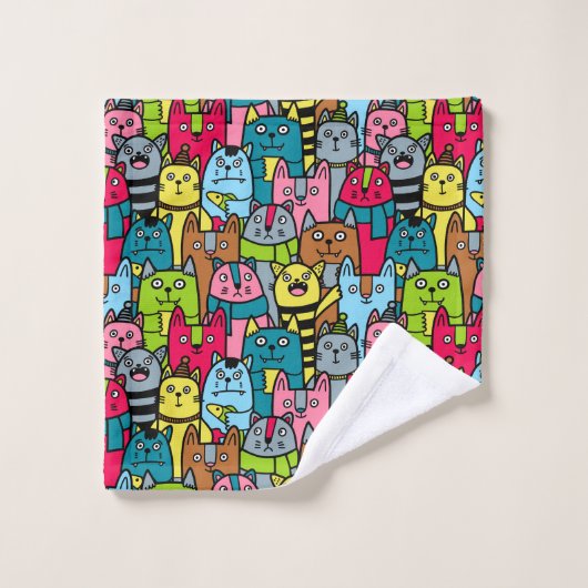 Cat et kitten (Gant de toilette)