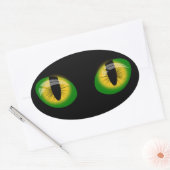 Cat Eyes Groene en Zwarte Sticker (Envelop)