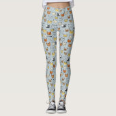 Cat Face Doodle Patroon Leggings (Voorkant)