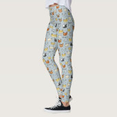 Cat Face Doodle Patroon Leggings (Links)