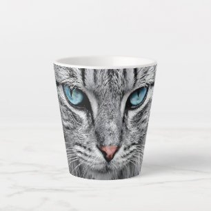 Cat Face Fractal Design-10682 Latte Mok