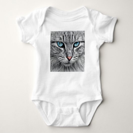 Cat Face Fractal Design Romper (Voorkant)