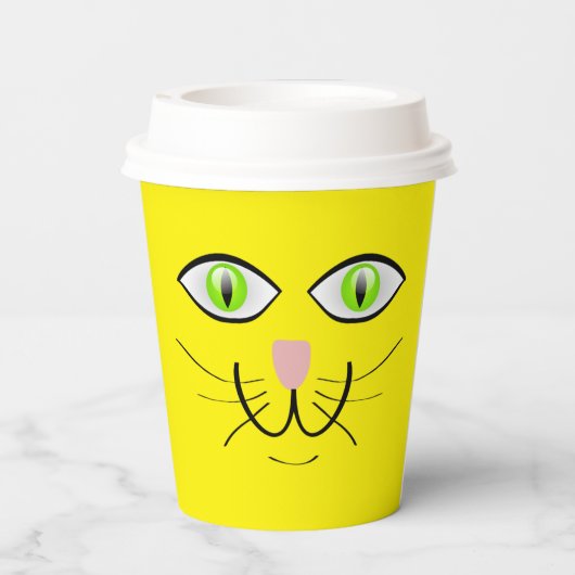 Cat Face Funny Cartoon-29034 Papieren Bekers (Achterkant)