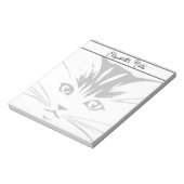 Cat Face gepersonaliseerd Notitieblok (Gedraaid)