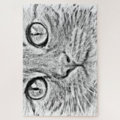 Cat Face Jigsaw Puzzle I Love Animaux (Vertical)
