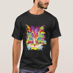 Cat Face multi-gekleurd T-shirt