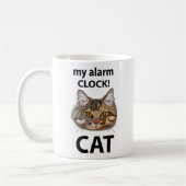 Cat Face My Alarm Clock Tabby Cat Koffiemok (Links)