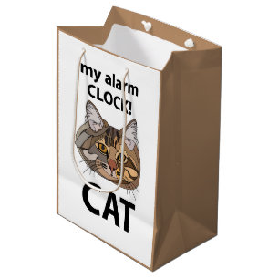 Cat Face My Alarm Clock Tabby Cat Medium Cadeauzakje