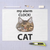 Cat Face My Alarm Clock Tabby Cat Tissuepapier (Craft)