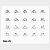 Cat-Face Ronde Sticker (Vel)