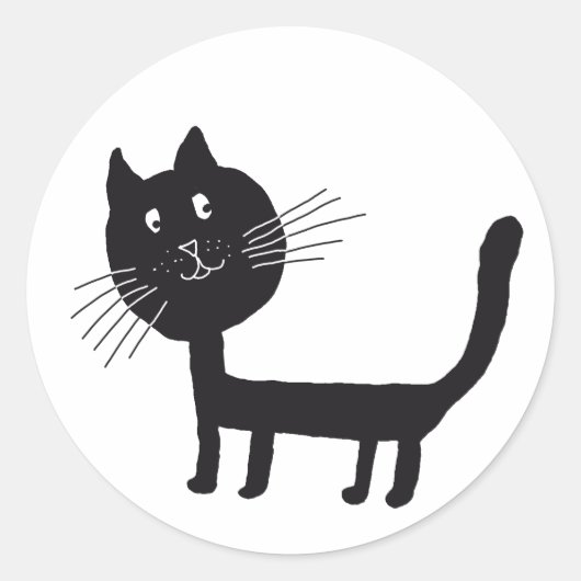 Cat Faith Classic Ronde Sticker (Voorkant)