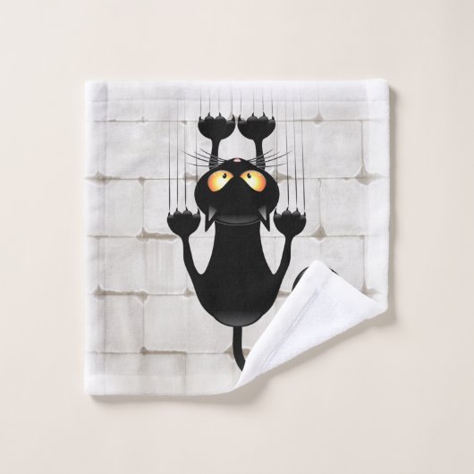 Cat Falling down fun dessin personnage (Gant de toilette)