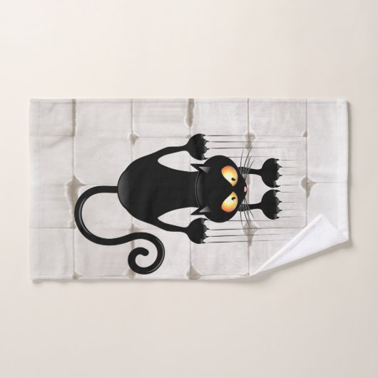 Cat Falling down fun dessin personnage (Serviette à main)