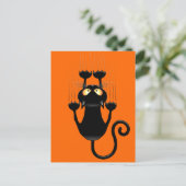 Cat Falling neergehaald leuke tekenfilm Briefkaart (Staand voorkant)