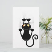 Cat Falling neergehaald leuke tekenfilm Briefpapier (Staand voorkant)