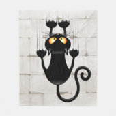Cat Falling neergehaald leuke tekenfilm Fleece Deken (Voorkant)