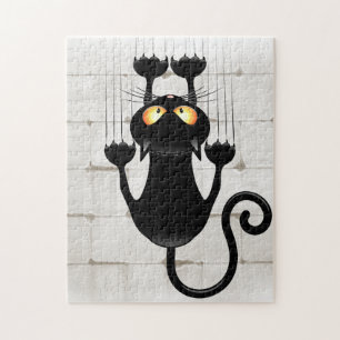 Cat Falling neergehaald leuke tekenfilm Legpuzzel