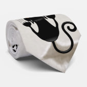 Cat Falling neergehaald leuke tekenfilm Stropdas (Opgerold)