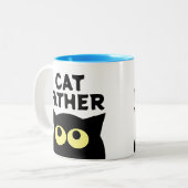 Cat Father Funny Coffee mok cadeau voor huisdierei (Voorkant links)