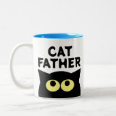 Cat Father Funny Coffee mok cadeau voor huisdierei (Links)