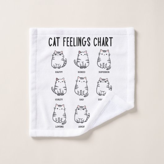 Cat Feelings Grafiek Bad Handdoek (Wasdoekje)