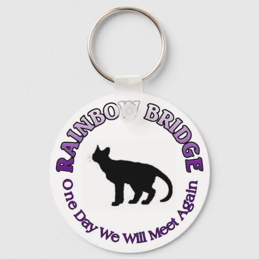 CAT FELINE RAINBOW BRIDGE SLEUTELHANGER (Voorkant)