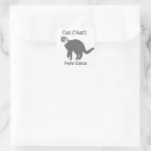 Cat Felis Catus Vierkante Sticker (Tas)